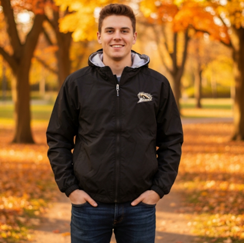 Gear for sports Broncos Black full zip Hooded Jacket, Outdoor,size XL